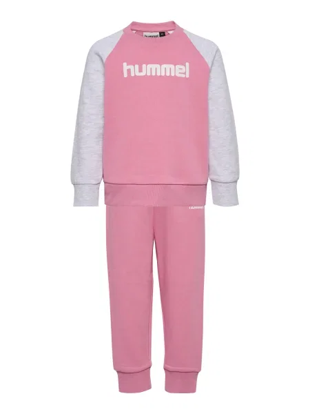 Hummel Costum de trening gri deschis / roz deschis alb