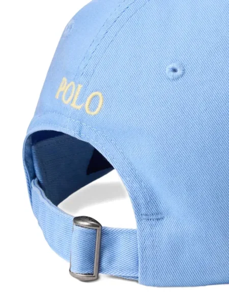 Șapcă Polo Ralph Lauren cu broderie din țesătură twill în carouri albastru