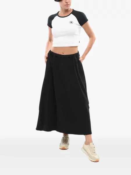 Top Converse cu platformă din canvas cu imagine alb