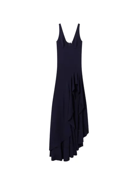 Rochie Stella Mccartney cu volane asimetrică albastru
