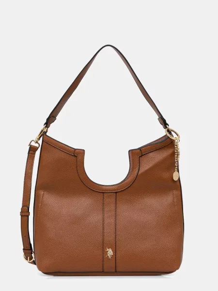 U.S. Polo Assn. torebka tote z imitacji skóry LAWSON brązowa