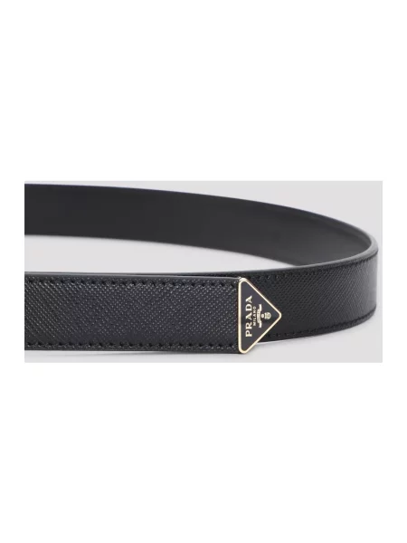 Pasek Prada skórzany elegancki czarny