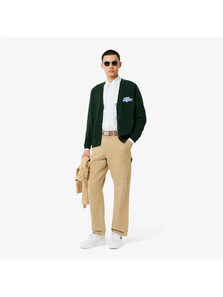 Ремень Lacoste с ремешками бежевый