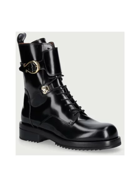 Buty do kostki Pollini skórzane czarne