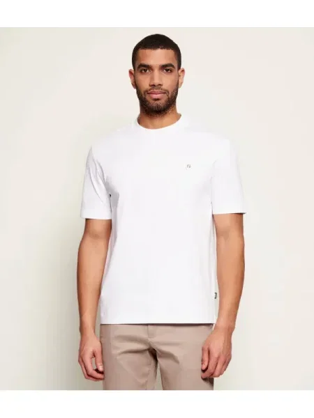 BOSS BLACK Tricou C-Taut 01 | | mercerizat alb