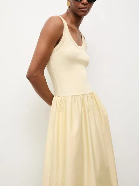 Answear.LAB sukienka letnia z kolekcji Unscripted żółta