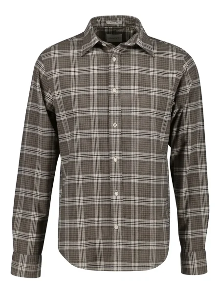 Карирана риза Gant кафяво