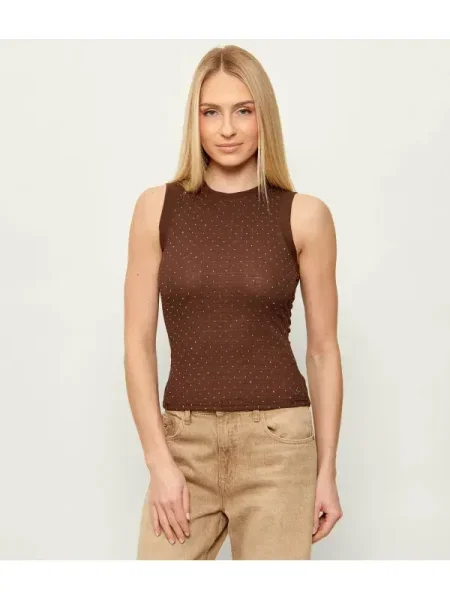 Top Guess fără mâneci albastru