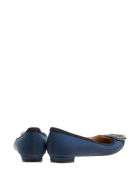 Loafers Manolo Blahnik με αγκράφα με πετραδάκια μπλε
