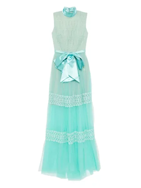 Rochie Saiid Kobeisy din dantelă de costum verde