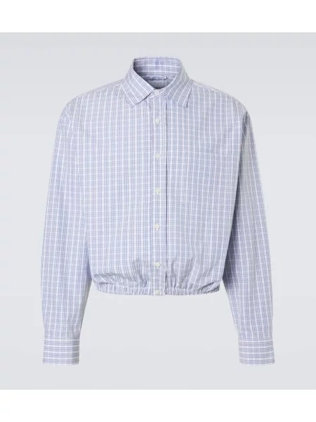 Kostkovaná košile Prada bílá