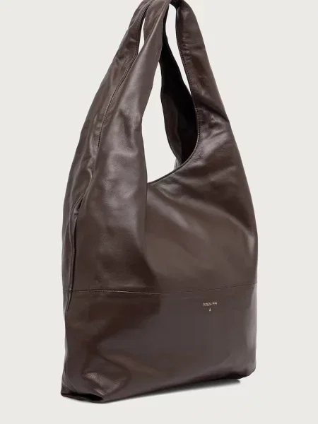 Patrizia Pepe De piele geantă shopper maro