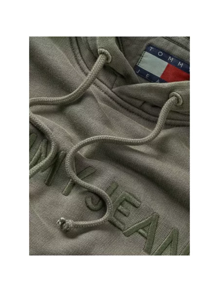 Bluza z kapturem Tommy Jeans zielona