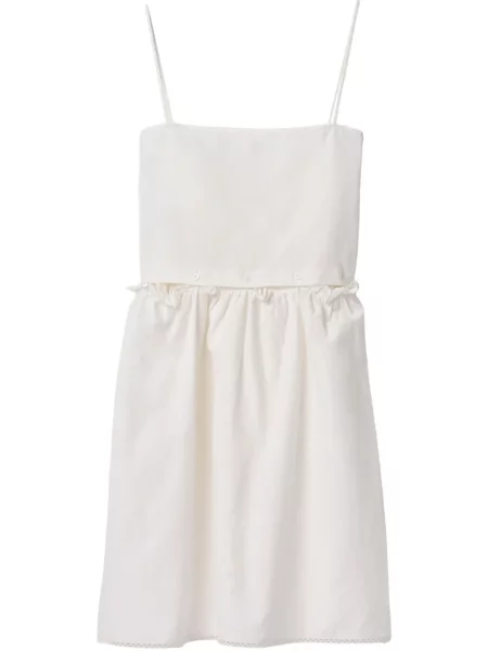 Rochie Miu Miu cu imagine de costum alb