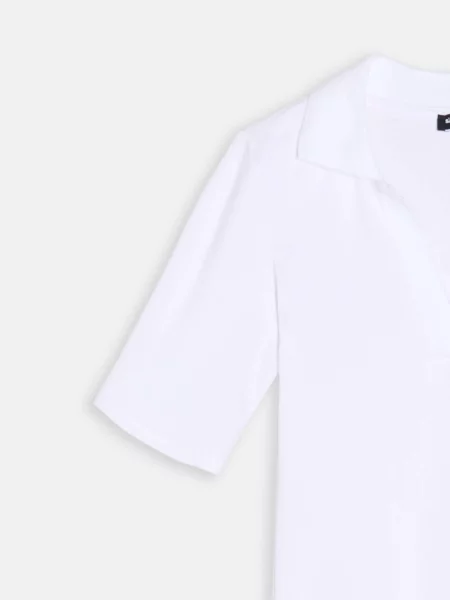 Боді з комірцем білий