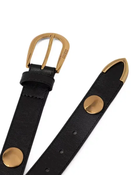 Cu centură curea Guess din piele negru