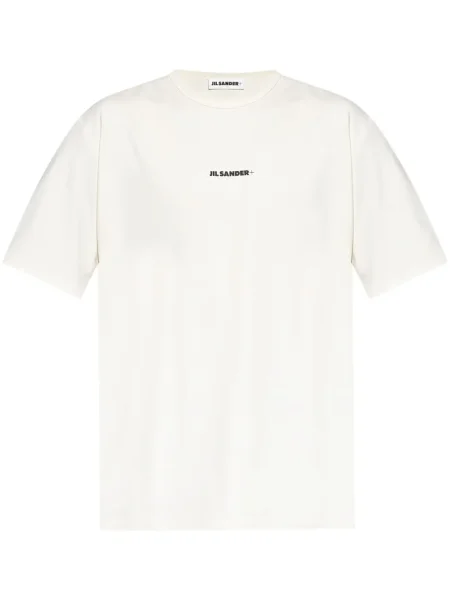 Tricou Jil Sander cu imagine alb