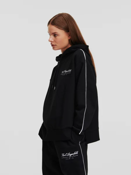 Karl Lagerfeld Hanorac Hotel | Oversize fit negru