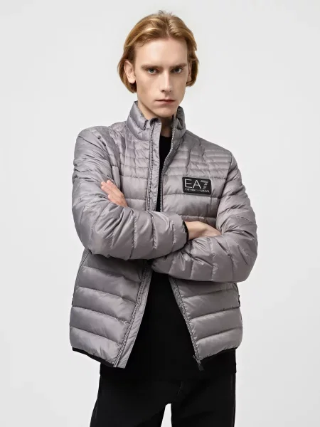 Пуховик сірий