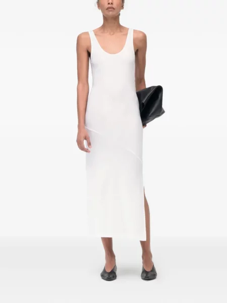 Rochie Another Tomorrow asimetrică alb