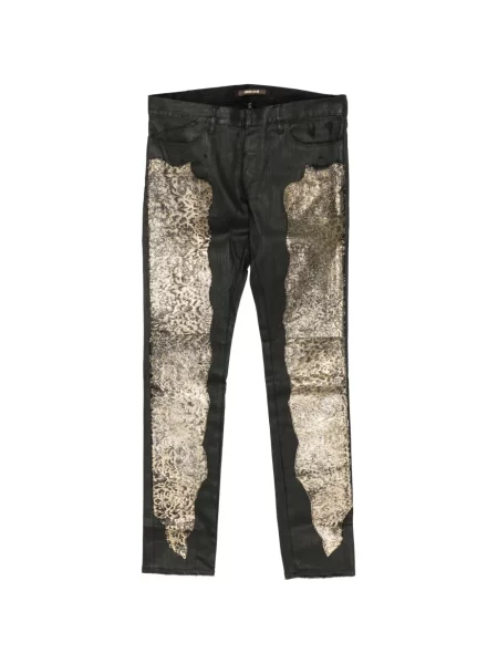 Blugi Roberto Cavalli cu imagine cu model leopard negru