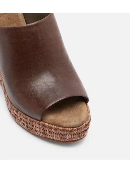 Espadrile Brunello Cucinelli din piele maro