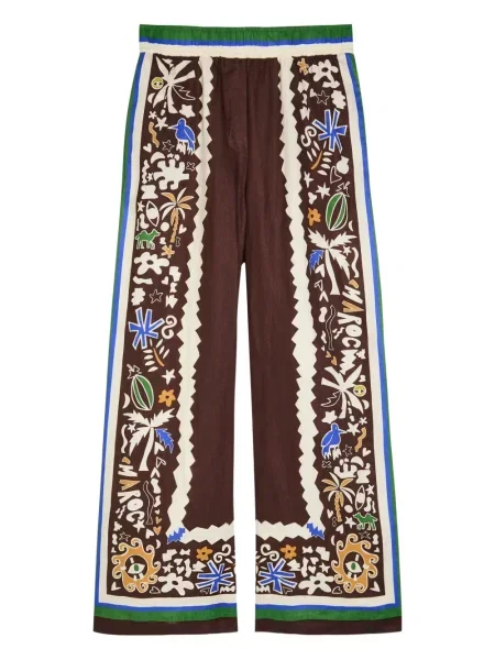 Pantaloni Alemais cu imagine maro