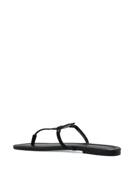 Кожени сандали Kurt Geiger London без ток със сърца черно