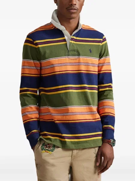 Ριγέ δερμάτινος κάλτσες Polo Ralph Lauren με κορδόνι μαύρο