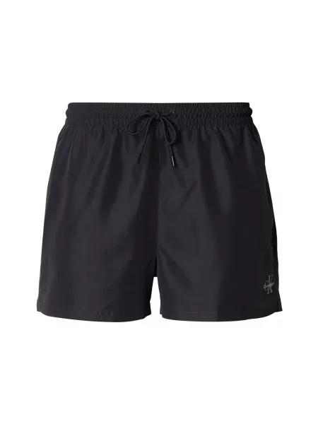 Scurt pantaloni scurți din denim Calvin Klein Swimwear cu cordon maro