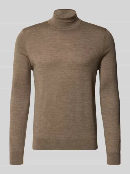 Sweter z golfem o kroju slim fit z wełny Profuomo