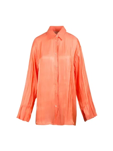 Satynowa koszula Jucca pomarańczowa
