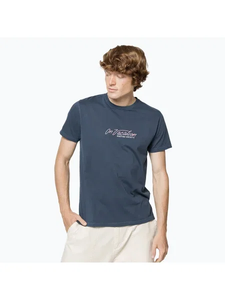 Tricou pentru bărbați Kaotiko M / C Washed On Vacation navy albastru închis