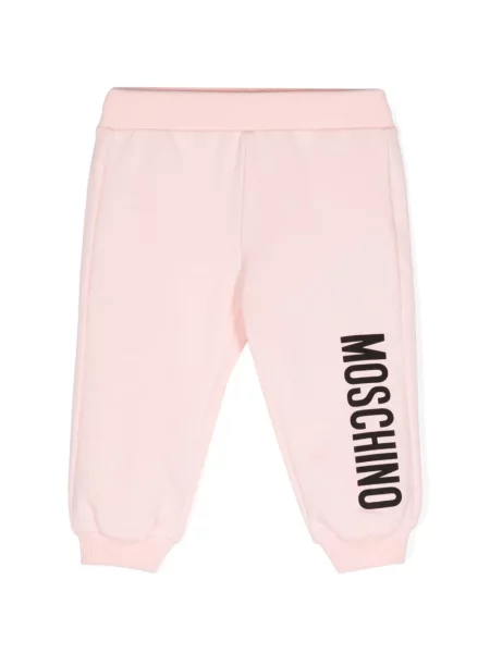 Spodnie dziecięce Moschino różowe