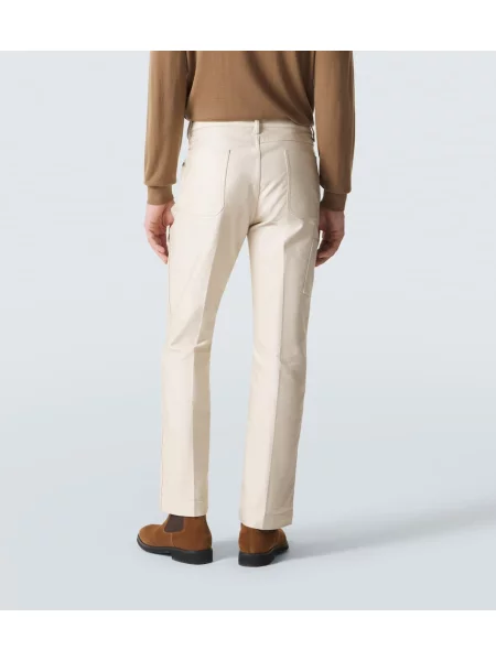 Pantaloni Tom Ford din satin alb