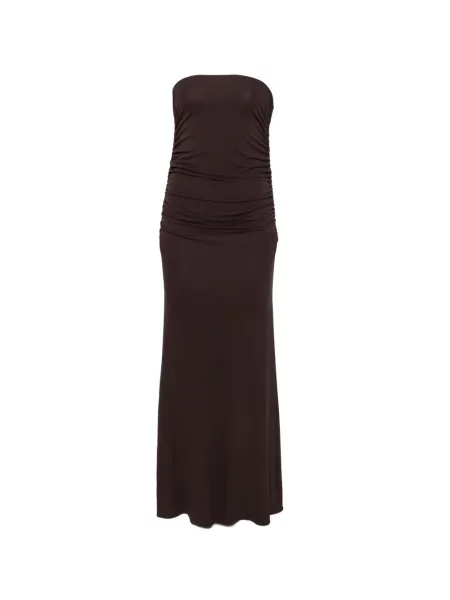 Rochie midi Elisabetta Franchi până la genunchi de costum maro