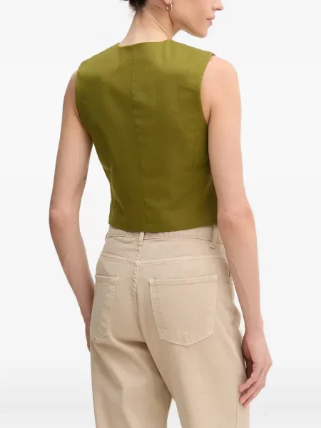 Vestă Benetton cu decolteu în V verde