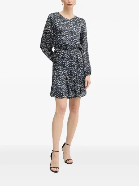 Rochie mini Morgan cu imagine cu imprimeu abstract negru