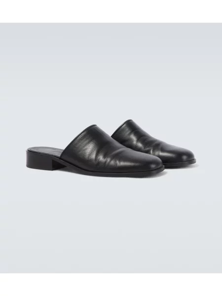 Papuci tip mules Studio Nicholson din piele negru
