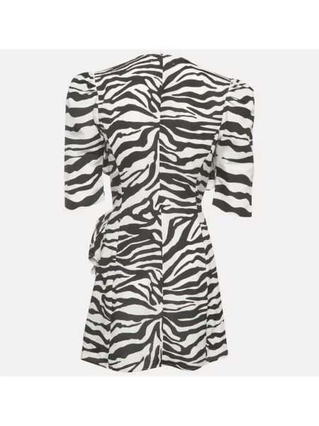 Rochie mini The Attico cu imagine cu model zebră plic negru