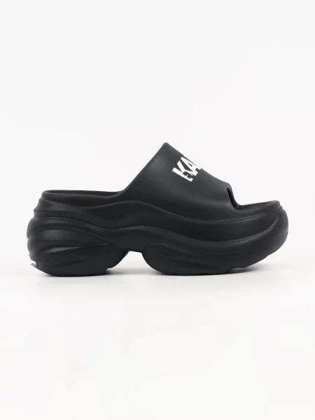 Karl Lagerfeld natikači s platformo Kontour Slide črna