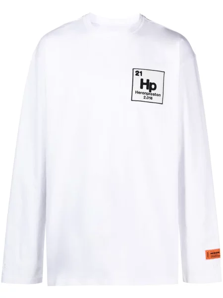 Hanorac Heron Preston cu autograf alb