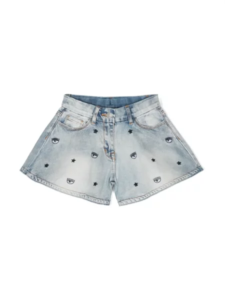 Szorty jeansowe dziecięce Chiara Ferragni niebieskie