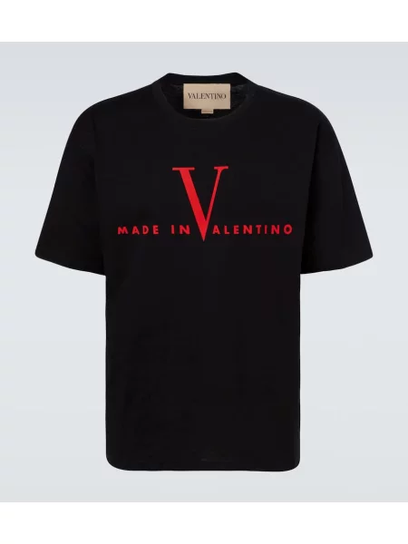 Tricou Valentino din jerseu negru