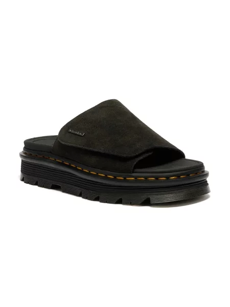 Dr. Martens шльопанці на платформі замшеві ZebZag Slide