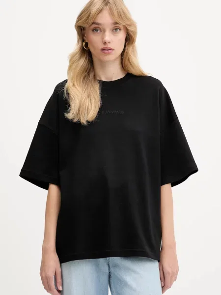 Тениска La Mania NAN дамска бежово NAN черно