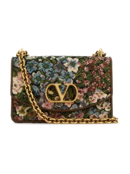 Lniana wielobarwność torebka Valentino Garavani