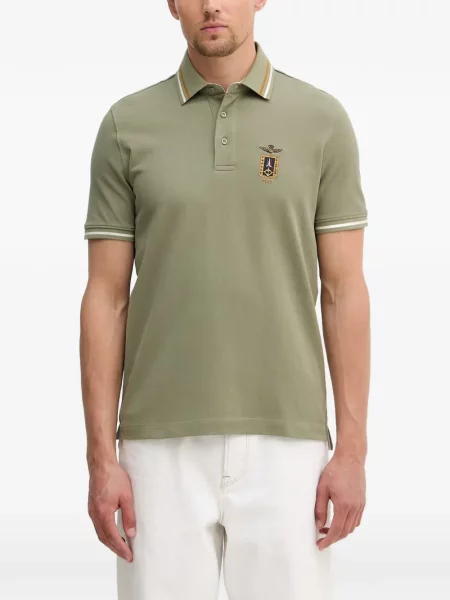 Tricou polo Aeronautica Militare cu broderie verde