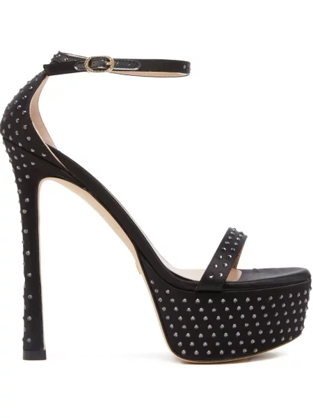 Sandale Stuart Weitzman de cristal negru