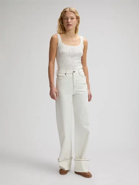 Широкі джинси Lee білий